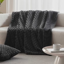 Elior Textured Faux Fur Throw